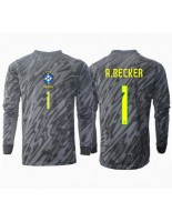 Moške Nogometnih dresov Brazilija Alisson Becker #1 Vratar Gostujoči Copa America 2024 Dolgi rokavi